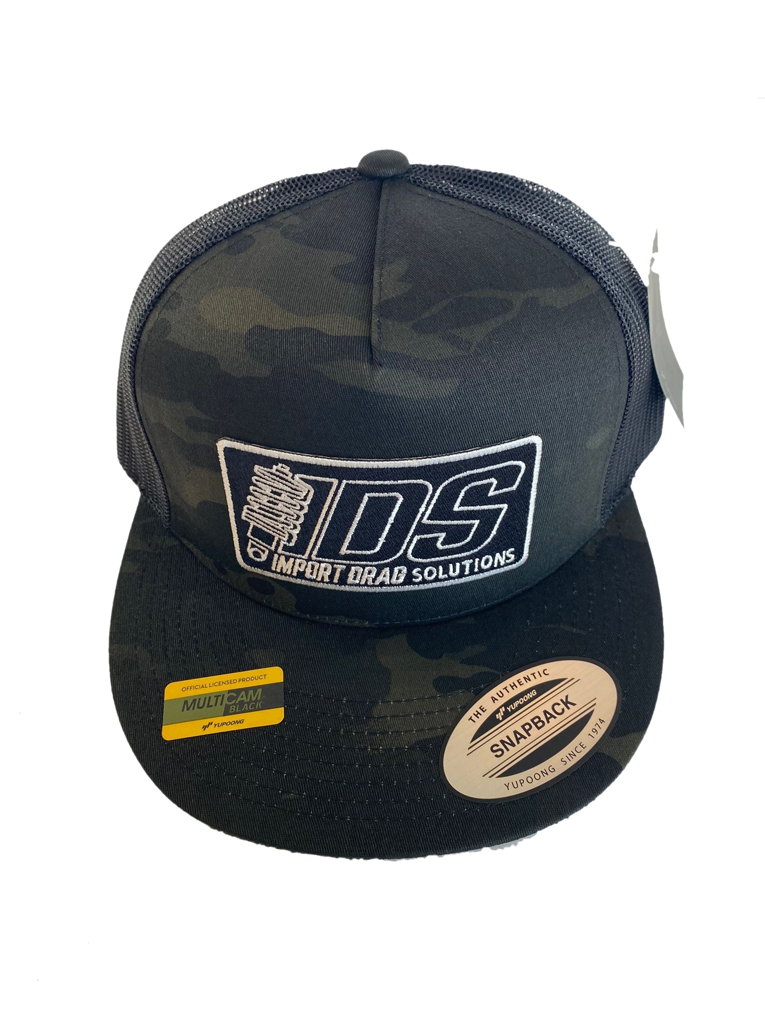 Black Camo Flat Bill