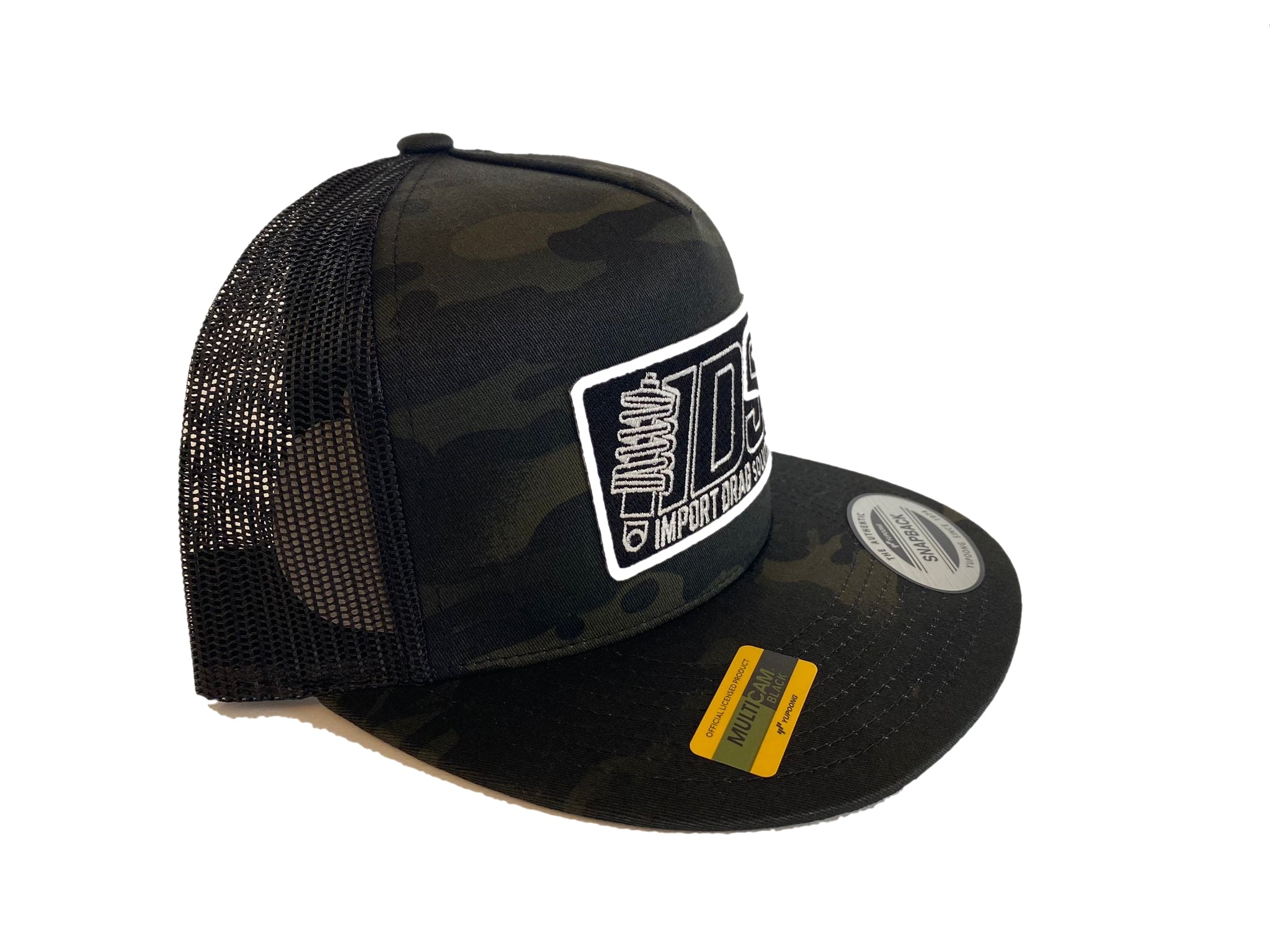 Black Camo Flat Bill