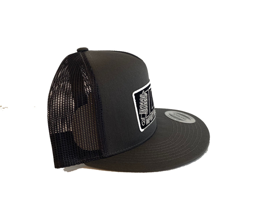 Grey / Black Flat Bill Hat
