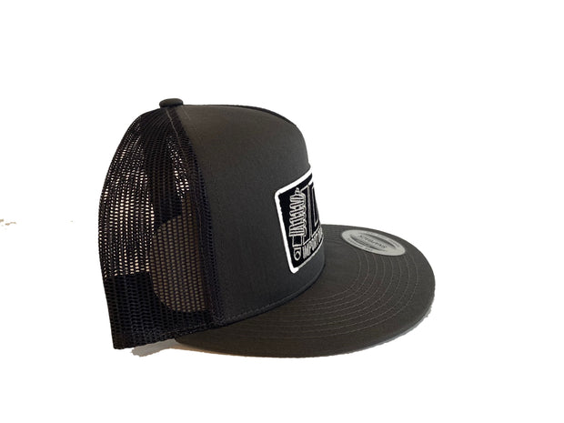 Grey / Black Flat Bill Hat