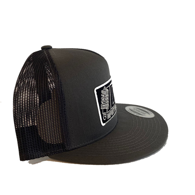 Grey / Black Flat Bill Hat