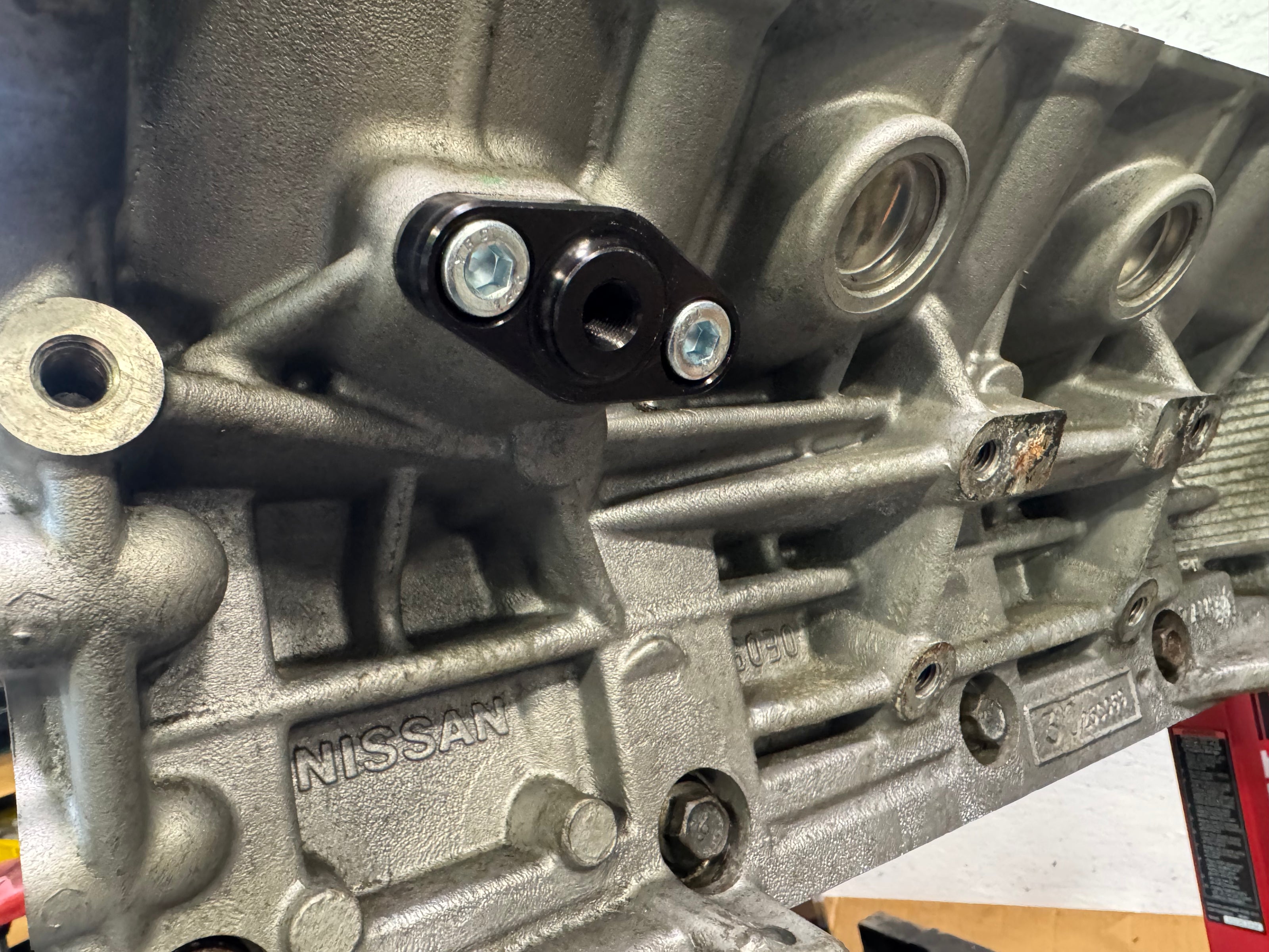 VK56 Coolant Block off Plate for factory oil cooler