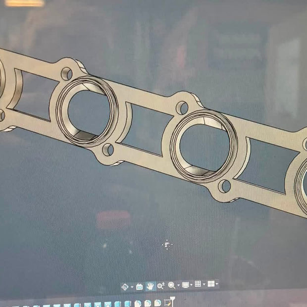 VK56 3D Billet Exhaust Header Flanges